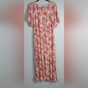 0X NWT Nine West Blurry Printed Maxi Dress